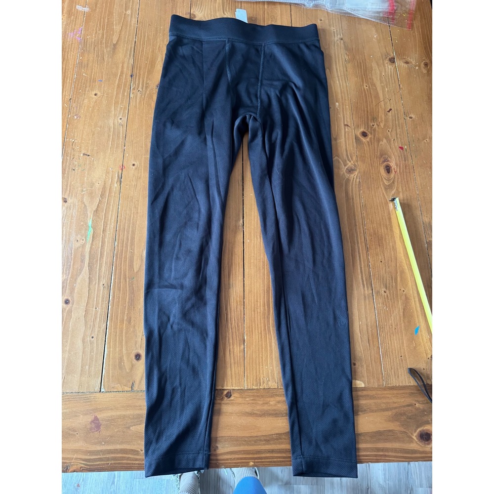 Spyder Mens Black Waffle Knit Performance‎ Base Layer Thermal Leggings Pants